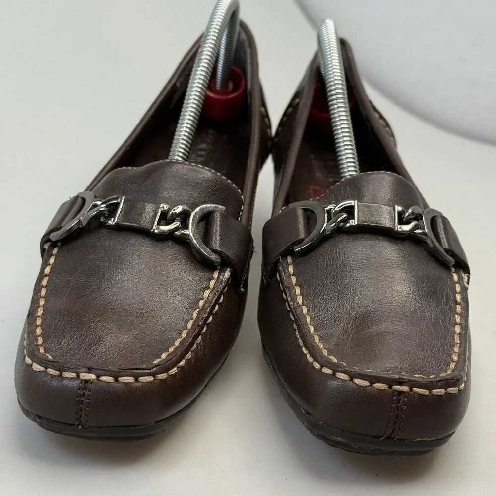Aerosoles Aerology Size 6.5 Women Davenport Dark Brown Kitten Heels Leather EUC